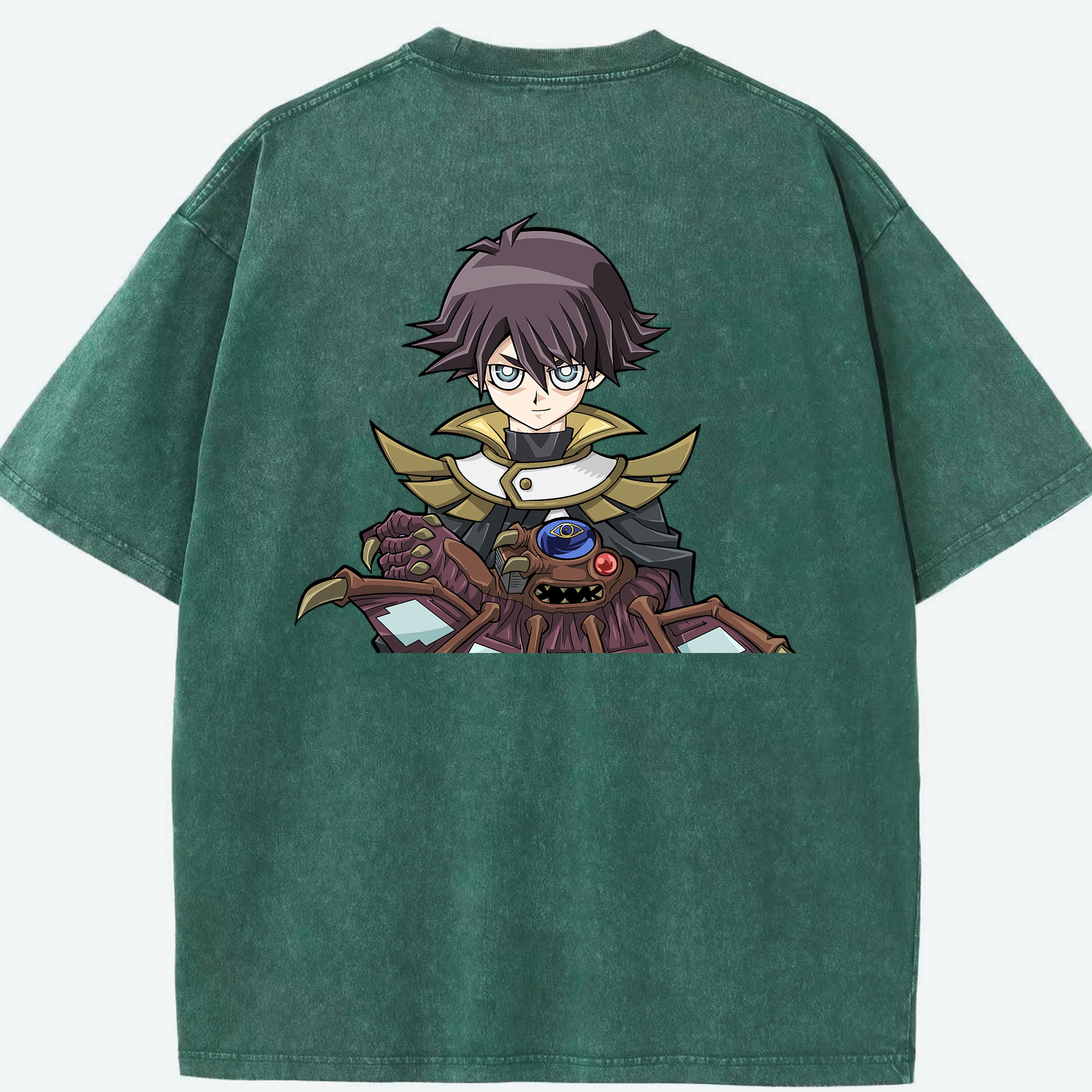 （画像用） 遊☆戯☆王 Yu-Gi-Oh! 綿100% ヴィンテージ風 半袖Tシャツ（背面プリント）